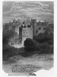 Das Globe Theatre, Bankside, Southwark, nach einer Zeichnung aus 